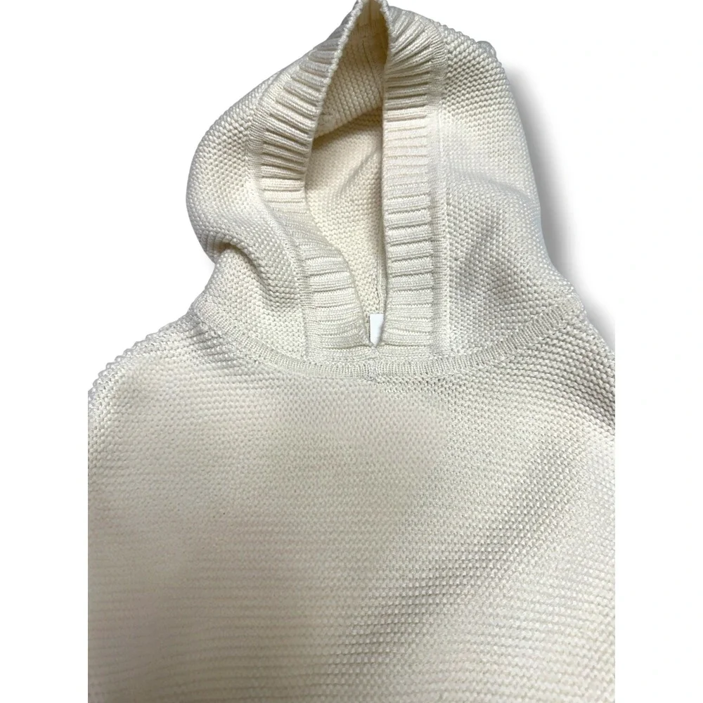 Baby Gap Toddler Knit Hooded‎ Poncho Cape Cream Bear Ears 3T NWT Cotton Sweater